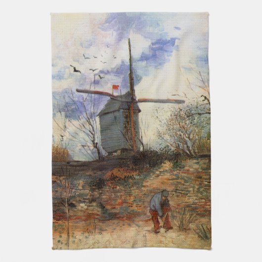 Le Moulin de la Galette von Vincent van Gogh Geschirrtuch (Vertikal)