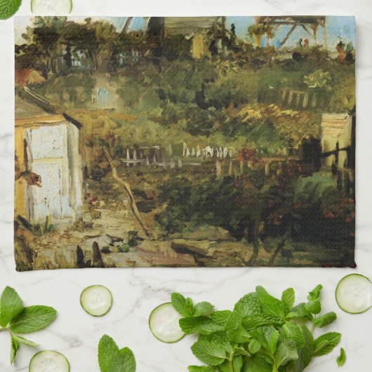 Le Moulin de la Galette von Vincent van Gogh Geschirrtuch (Gefaltet)