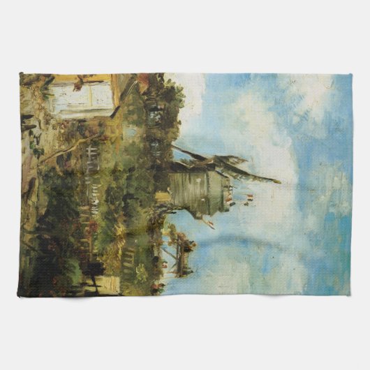 Le Moulin de la Galette von Vincent van Gogh Geschirrtuch (Horizontal)