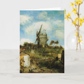 Le Moulin de la Galette von Vincent van Gogh Karte (Gelbe Blume)
