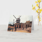 Le Moulin de la Galette von Vincent van Gogh Karte (Gelbe Blume)