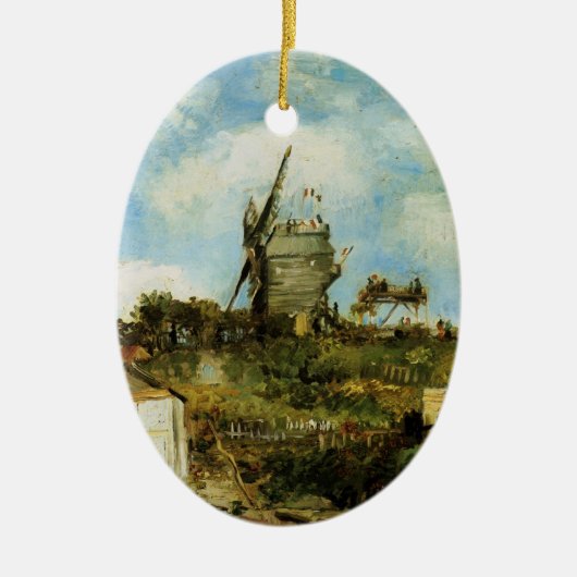 Le Moulin de la Galette von Vincent van Gogh Keramikornament (Vorne)