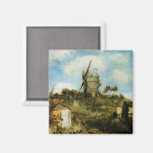 Le Moulin de la Galette von Vincent van Gogh Magnet (Vorderseite/Rückseite)