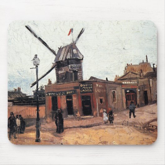 Le Moulin de la Galette von Vincent van Gogh Mousepad (Vorne)