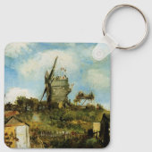 Le Moulin de la Galette von Vincent van Gogh Schlüsselanhänger (Rückseite)