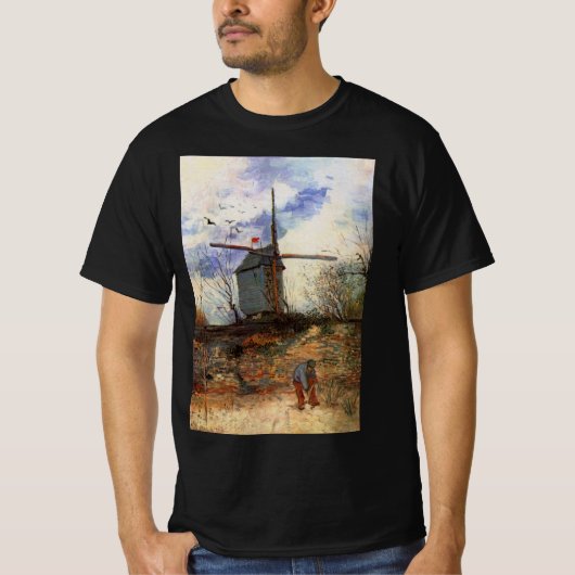 Le Moulin de la Galette von Vincent van Gogh T-Shirt (Vorderseite)