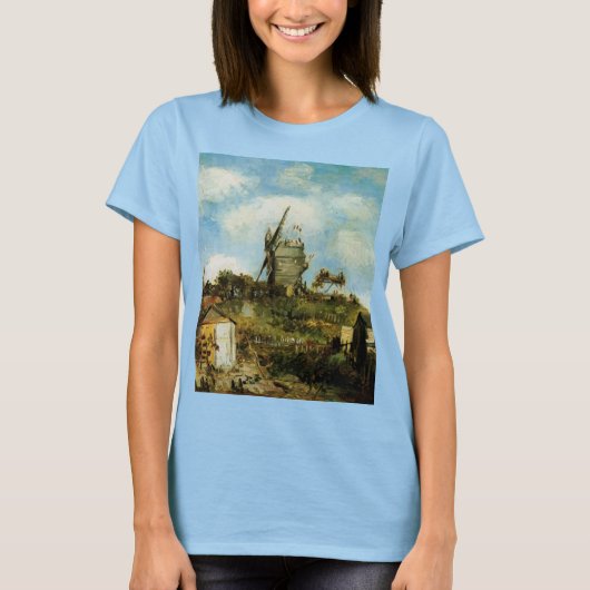 Le Moulin de la Galette von Vincent van Gogh T-Shirt (Vorderseite)