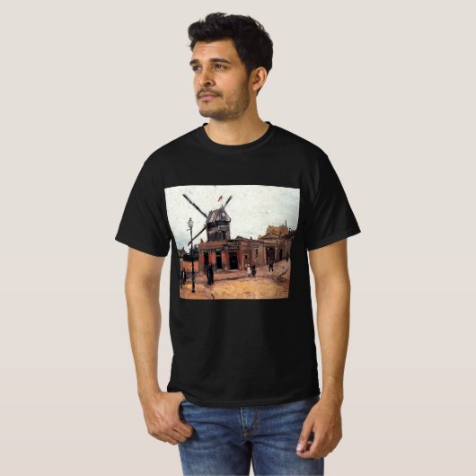 Le Moulin de la Galette von Vincent van Gogh T-Shirt (Vorne ganz)