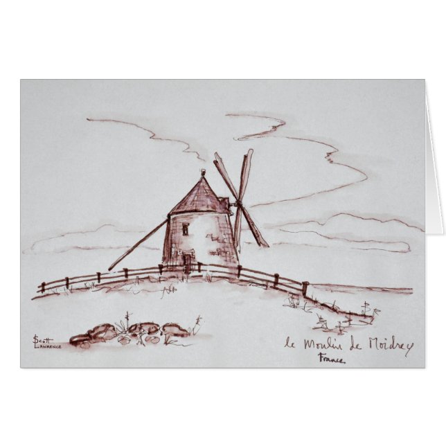 Le Moulin de Moidrey Windmill| Pontorson (Vorderseite (Horizontal))