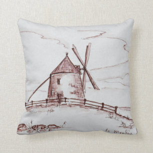 Le Moulin de Moidrey Windmill  Pontorson Kissen