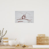 Le Moulin de Moidrey Windmill | Pontorson Poster (Küche)