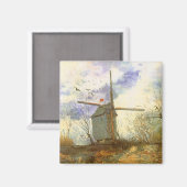 Le Moulin Galette von Vincent van Gogh, Windmills Magnet (Vorderseite/Rückseite)
