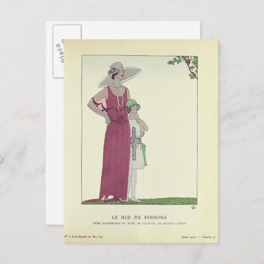 Le Nid de Pinsons Postkarte (Vorne/Hinten)