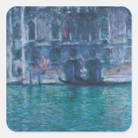 Le palais da Mula Claude Monet Quadratischer Aufkleber (Vorderseite)