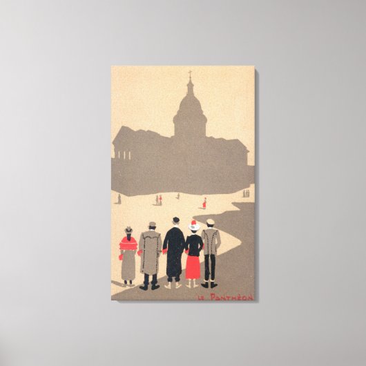 Le Pantheon Art Deco SceneParis, Frankreich Leinwanddruck (Vorderseite)