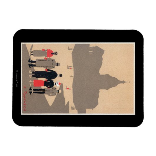 Le Pantheon Art Deco SceneParis, Frankreich Magnet (Horizontal)