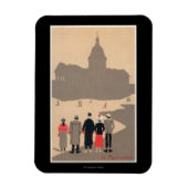 Le Pantheon Art Deco SceneParis, Frankreich Magnet (Vertikal)