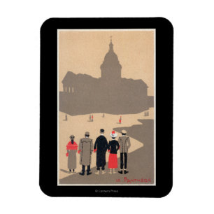 Le Pantheon Art Deco SceneParis, Frankreich Magnet