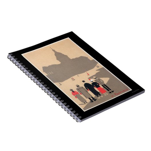 Le Pantheon Art Deco SceneParis, Frankreich Notizblock (Rechte Seite)