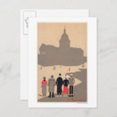 Le Pantheon Art Deco SceneParis, Frankreich Postkarte (Vorne/Hinten)