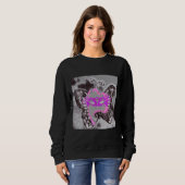 Le Papillon Masqué De Gris et De Rose Sweatshirt (Vorne ganz)