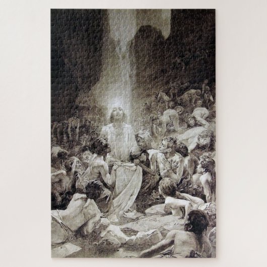 Le Pater - Illustrierte Seite von Alphonse Mucha E Puzzle (Vertikal)