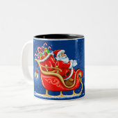 Le Père Noël et son traineau Zweifarbige Tasse (Vorderseite Links)
