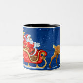 Le Père Noël et son traineau Zweifarbige Tasse (Mittel)