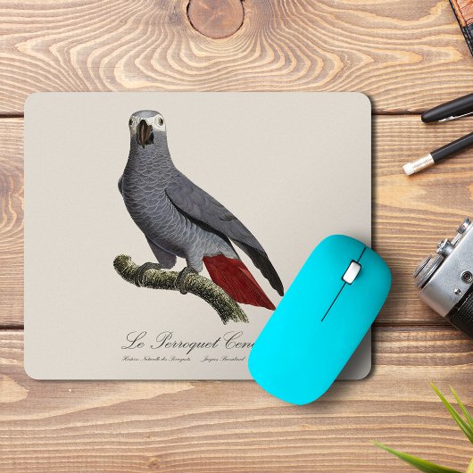 Le Perroquet Cendre - Illustration aus dem 19. Jah Mousepad