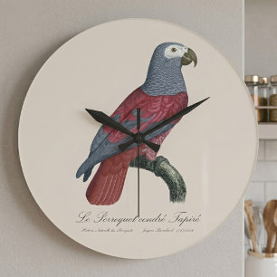 Le Perroquet cendre Tapire Große Wanduhr