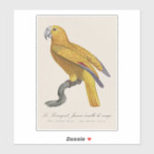 Le Perroquet Jaune ecaille de rouge Aufkleber (Blatt)