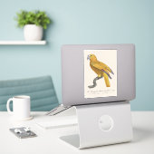 Le Perroquet Jaune ecaille de rouge Aufkleber (Laptop auf Schreibtisch)