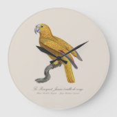 Le Perroquet Jaune ecaille de rouge Große Wanduhr (Vorderseite)