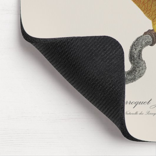 Le Perroquet Jaune ecaille de rouge Mousepad (Ecke)