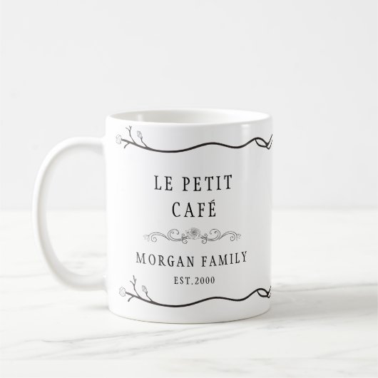 Le Petit Cafe Monogram Floral Tasse (Links)