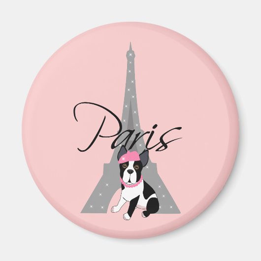 Le petit chien à Paris Magnet (Vorne)