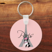 Le petit chien à Paris Schlüsselanhänger (Vorderseite)