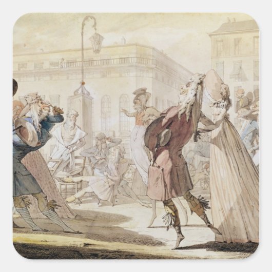 Le Petit Coblentz Quadratischer Aufkleber (Vorderseite)