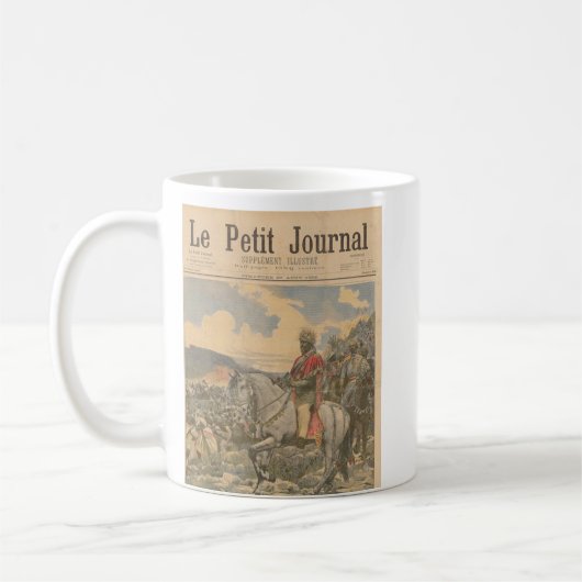 Le Petit Journal of Ethiopian Kaiser Menelik II Kaffeetasse (Links)