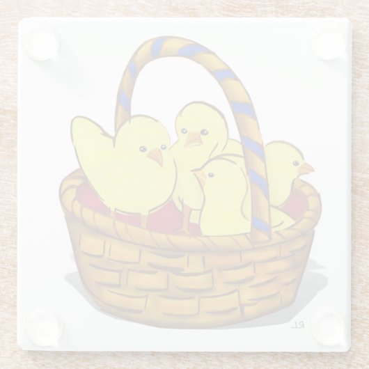 Le Petit Poule OsterDECOR 1 Glasuntersetzer (Rückseite)