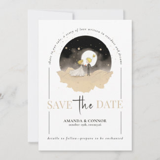 Le Petit Prince und Bride Save the Date Einladung