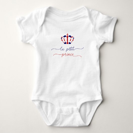 Le petit prince | Union Jack Crown Niedlich Baby Strampler (Vorderseite)