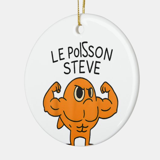 Le Poisson Steve Funny Muskel Fish Cartoon Keramik Ornament (Links)