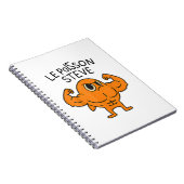 Le Poisson Steve Funny Muskel Fish Cartoon Notizblock (Rechte Seite)