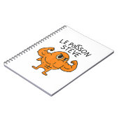 Le Poisson Steve Funny Muskel Fish Cartoon Notizblock (Linke Seite)