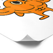 Le Poisson Steve Funny Muskel Fish Cartoon Poster (Ecke)