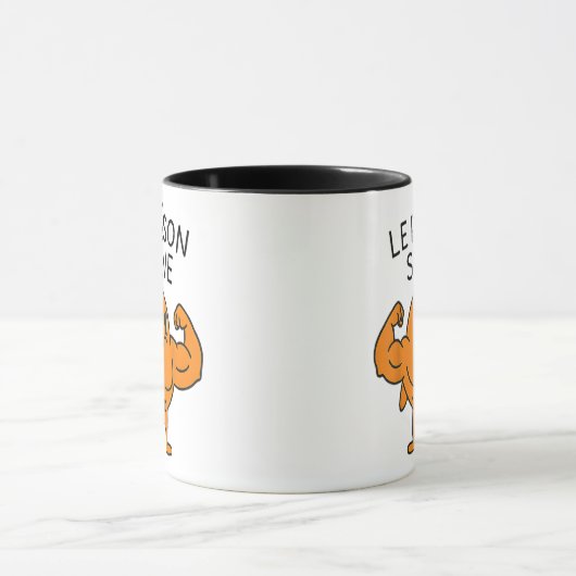 Le Poisson Steve Funny Muskel Fish Cartoon Tasse (Zentrum)