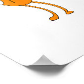 Le Poisson Steve Funny Orange Fish Poster (Ecke)