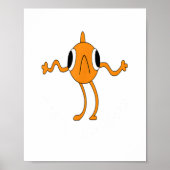 Le Poisson Steve Funny Orange Fish Poster (Vorne)
