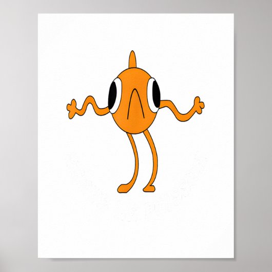 Le Poisson Steve Funny Orange Fish Poster (Vorne)
